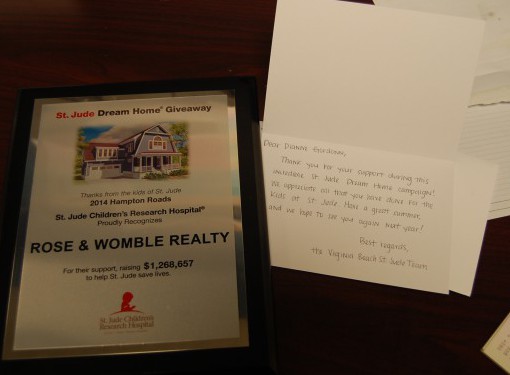 Rose & Womble Agents Helped Sell Tickets to 2014 St. Jude Dream Home
