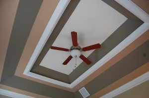 Gorgeous custom painted ceiling in House #3 