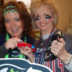Lori Gomoke Sandy Nance Seattle Seahawks New England Patriots Super Bowl 49 Rose and Womble