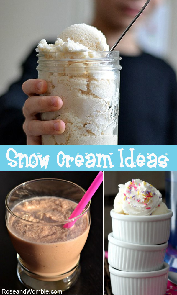 snow cream ideas rose andwomble