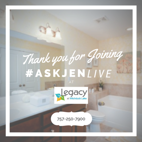askjenlive visits legacy at witchduck lake